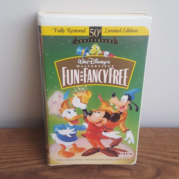 Disney VHS 2/$10 or 6/$20 Fun and Fancy Free (Masterpiece 50th Anniversary) - Picture 1 of 3